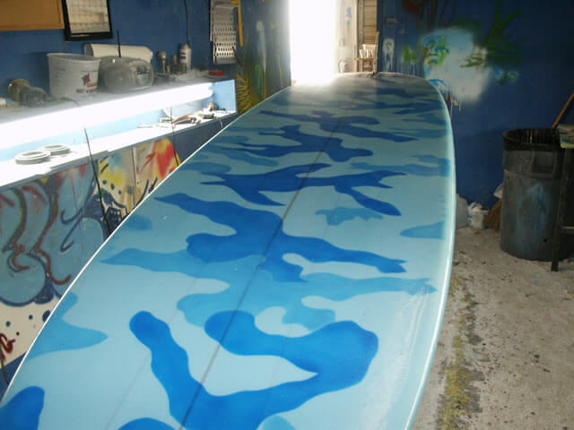 Professional surfboard glass job OBX