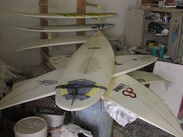 Surfboard ding repair and glassing Outer Banks NC