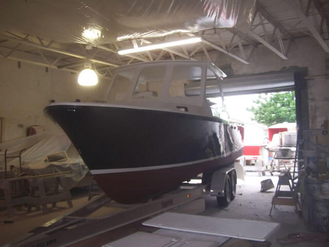 Transom repair fiberglass boat Outer Banks