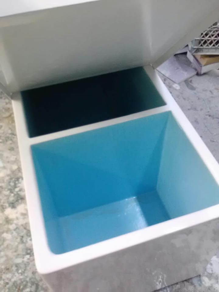 Custom fiberglass fish box fabrication OBX